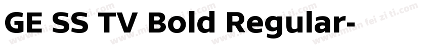 GE SS TV Bold Regular字体转换